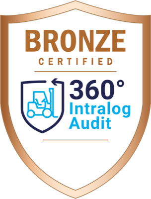 “Bronze Certified” seal of the 360° Intralog Audit