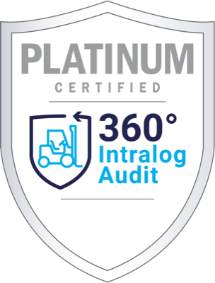 “Platinum Certified” seal of the 360° Intralog Audit